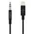 3ft 3.5mm Audio Cable With Lightning Connector, Black