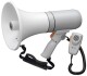 Handheld Megaphone with 400m Audible Range, Light Gray