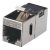 Cat6 Shielded Straight-Pin Keystone Coupler Silver