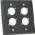 2 Gang Stainless Steel Wall Mounting Plate - 4 Whirlwind WC3F Female XLRs