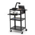 AV Notebook Cart 2 Shelves with 6-Outlet Electrical, 4in Casters