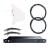 RF Venue DISTRO9 HDR Antenna Distribution System and Diversity Fin Wall-Mount Antenna, White, Bundle