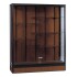Elite Freestanding Display Case with Cornice and Light,6'H x 4'W x 1 1/2'D