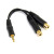 6in Stereo 3.5mm Male to 2x 3.5mm Female Splitter Cable