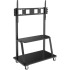 Heavy-Duty Rolling TV Cart for 60 to 105 Flat-Screen Displays, Locking Casters, Black