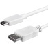 StarTech.com 3ft/1m USB C to DisplayPort 1.2 Cable 4K 60Hz - USB Type-C to DP Video Adapter Monitor Cable HBR2 - TB3 Compatible - White