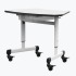 Height-Adjustable Trapezoid Student Desk with Drawer 