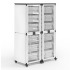 Modular Classroom Storage Cabinet - 4 stacked modules with 12 large bins