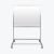 48"W x 36"H Double-Sided Mobile Magnetic Glass Marker Board
