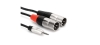 6' 3.5mm TRS to Dual XLR3M Stereo Breakout Cable