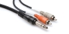 2M Insert Cable, 1/4-in TRS to Dual RCA