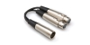 Dual XLR3F to XLR3M Y Cable