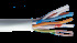 Black Category 6 U/UTP EN Series 23 AWG 4 Pair Unshielded Cable