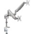 Dual-Display Flex-Arm Mount for 17 to 32 Monitors - Clamp or Grommet, USB, Audio Ports