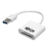 USB 3.0 SuperSpeed SD/Micro SD Memory Card Media Reader with Built-In Cable, 6 in.