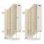 16-Device AC Charging Station Towers for Chromebooks - Open Frame, White, 2 Pack (32 Devices Total)