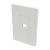 1-Port Single-Gang Universal Keystone Wallplate, White, TAA