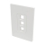 3-Port Single-Gang Universal Keystone Wallplate, White, TAA