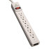 Protect It! 6-Outlet Surge Protector, 8-ft. Cord, 990 Joules, Tel/Modem Protection, Gray Housing