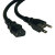 Desktop Computer Power Cord, 5-15P to C13 - Heavy Duty, 15A, 125V, 14 AWG, 2 ft., Black