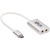 Tripp Lite USB C to 3.5mm Stero Audio Adapter for Microphone Headphones USB Type C, USB-C, USB Type-C