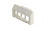C2G 421HDJ4 FURN PLATE 4 PORT HDJ, FG WHT