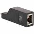 Tripp Lite by Eaton USB-C to Gigabit Ethernet Vertical Network Adapter (M/F) - USB 3.1 Gen 1 10/100/1000 Mbps Black
