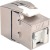 Tripp Lite by Eaton Toolless Shielded Cat6a Keystone Jack PoE/PoE+ Compliant Shuttered - Silver TAA