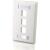 C2G 3-Port Single Gang Multimedia Keystone Wall Plate - White