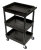 3-Shelf Tub Utility Cart 18x24 - Black