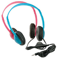 Califone Blueberry Stereo Headphones Multimedia - In-line Volume Control image