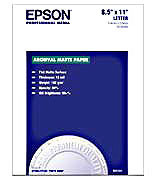 EPSON Enhanced Matte Paper 8-1/2"x 11" - 50 Sheets image
