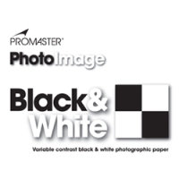 Promaster 100 sheets 8x10 Black and White Varialbe Contract - Resin Coated Glossy Paper image