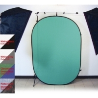SystemPro Pop Up Background - 6'x7' Dual Sided (Chromakey Black/White) image