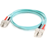 Cables To Go Fiber Optic Duplex Patch Cable  - SC Male Network - SC Male Network - 3.28ft - Aqua  image