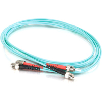 Cables To Go Fiber Optic Duplex Patch Cable  - ST Male Network - ST Male Network - 19.69ft - Aqua  image