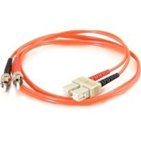 Cables To Go Fiber Optic Duplex Patch Cable - SC Male - ST Male - 3.28ft - Orange image