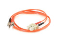 Cables To Go Fiber Optic Duplex Patch Cable - SC Male - ST Male - 9.84ft - Orange 