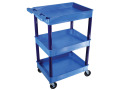 3-Shelf Tub Utility Cart 18x24 - Blue