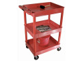 3-Shelf Tub Utility Cart 18x24 - Red