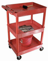 3-Shelf Tub Utility Cart 18x24 - Red image
