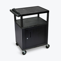 Luxor 34" LP Cart with Cabinet and Electric -Black image