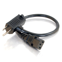 Cables To Go Universal Standard Power Cord with Extra Outlet image
