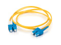 Cables To Go Duplex Fiber Patch Cable - 6.56 ft - Yellow