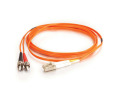 Cables To Go Fiber Optic Duplex Patch Cable with Clips - 19.69 ft - Orange