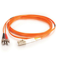 Cables To Go Fiber Optic Duplex Patch Cable with Clips - 19.69 ft - Orange image