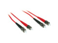 Cables To Go Fiber Optic Duplex Patch Cable (ST/ST) 6.56 ft - Red