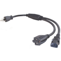 Cables To Go 1-to-2 Power Cord Splitter image