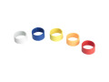 Multi-colored ID rings for Shure PG, PGX, SLX, ULX, UHF-R, T, UT, LX, and UC wireless handheld microphones.