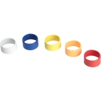 Multi-colored ID rings for Shure PG, PGX, SLX, ULX, UHF-R, T, UT, LX, and UC wireless handheld microphones. image